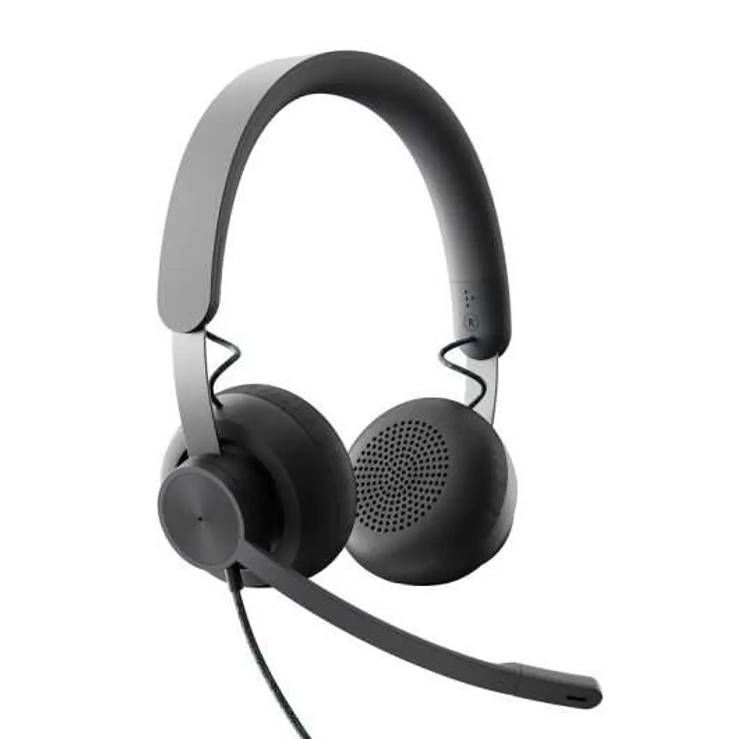 Logitech Zone Wired Auriculares con Microfono Plegable USB-C - Adaptador a USB-A - Diadema Ajustable - Almohadillas Acolchadas - Controles en Cable -  1