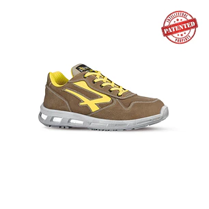 Upower Brave S ESD Calzado de Seguridad Bajos - Talla 35 - Cuero Nubuck Resistente, Puntera de Aluminio, Hidrofugos, Antiarrugas, Antideslizantes, Sue