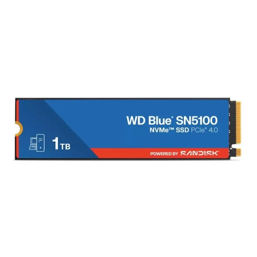 WD Blue SN5100 Disco Duro Solido SSD 1TB M2 PCI Express 4.0 NVMe Gen4 3D NAND 1
