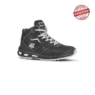 Upower Shape S ESD Calzado de Seguridad Altos - Talla 47 - Cuero Nubuck Resistente, Puntera de Aluminio, Hidrofugos, Antiarrugas, Suela Antideslizante