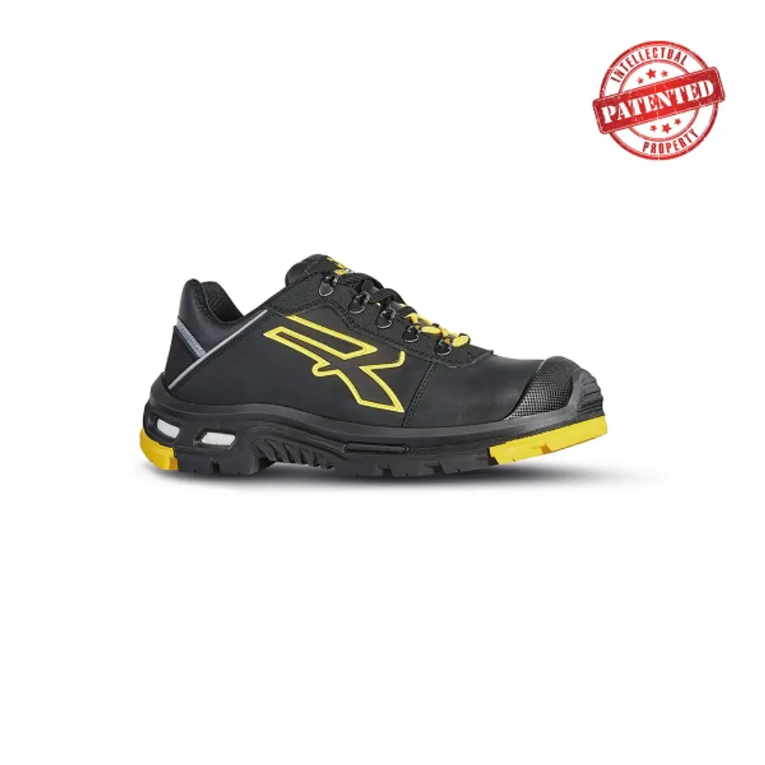Upower Dave S Calzado de Seguridad Bajo - Talla 44 - Proteccion S3S CI HI HRO FO SR, Suela PU/Vibram Antideslizante, Puntera Aluminio AirToe, Sistema  1