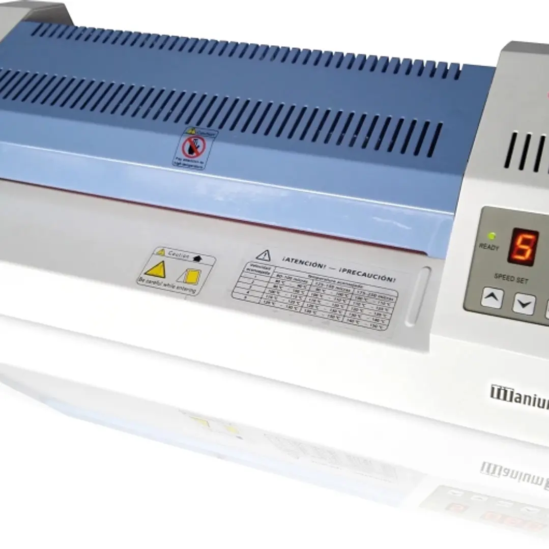 DHP Titanium 330 Plastificadora A3 4 Rodillos - Calentamiento en 3-4 Minutos - Para Fundas hasta 125 micras - Pantalla LCD - Color Blanco 1