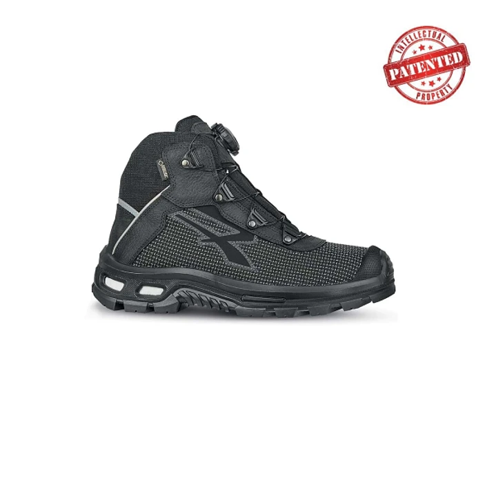 Upower Kora S Zapato de Seguridad Alto - Talla 48 - Resistente a la Abrasion, Repelente al Agua, Forro Gore-Tex, Puntera Aluminio, Proteccion S7S CI H 1