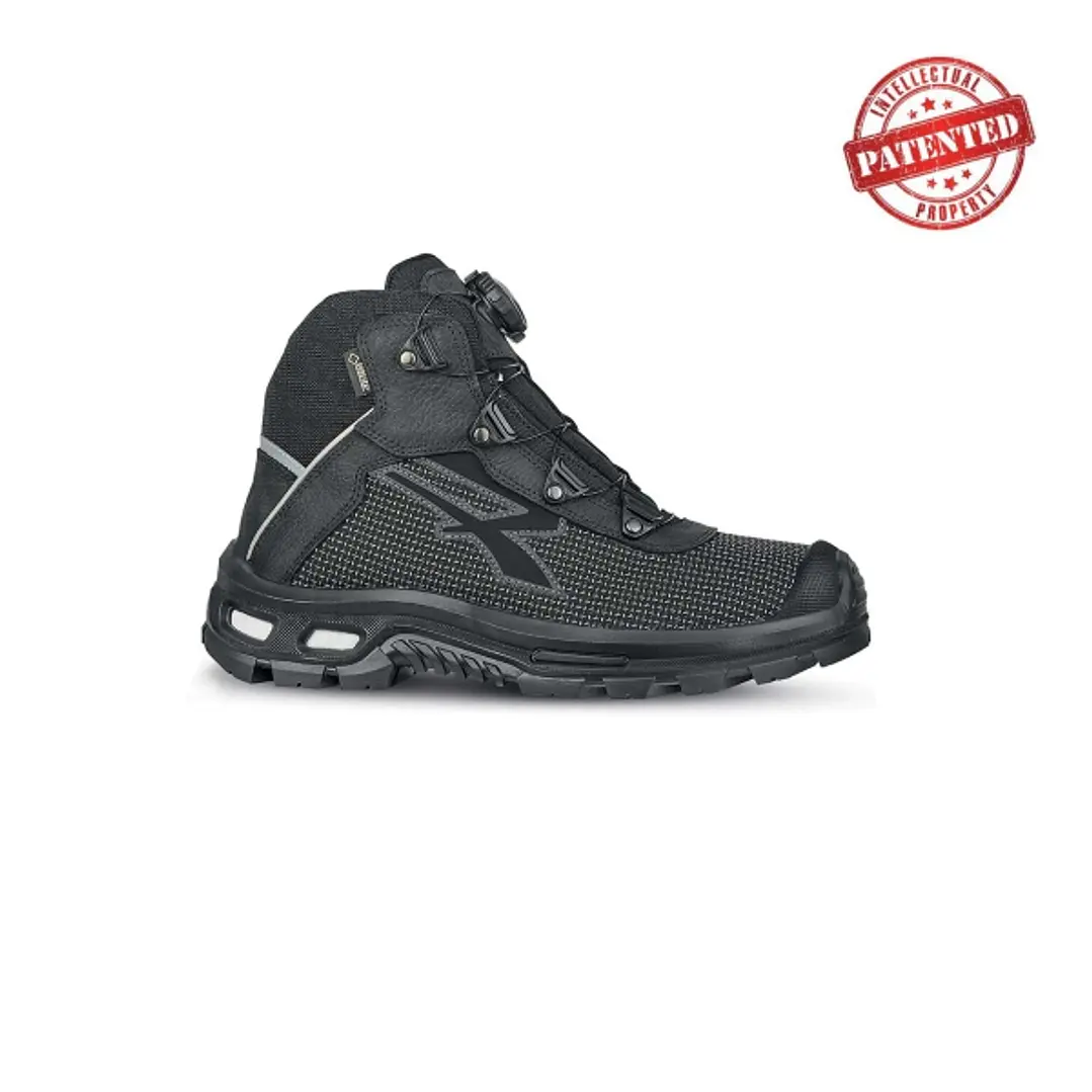 Upower Kora S Zapato de Seguridad Alto - Talla 46 - Resistente a la Abrasion, Repelente al Agua, Forro Gore-Tex, Puntera Aluminio, Proteccion S7S CI H 1
