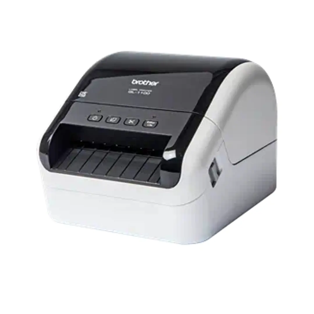Brother QL1100C Impresora Profesional Termica de Etiquetas - Hasta 103mm de Ancho -  69 Etiquetas por Min. - Resolucion 300x300ppp - Cortador Automati 1