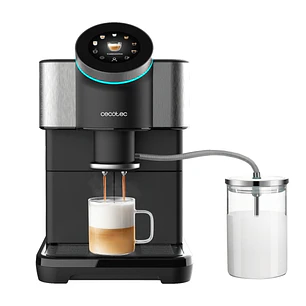 Cecotec Cremmaet Spin Cafetera Superautomatica - 1450W - Molinillo Ceramico - 19bar - Deposito 1.5L - Pantalla Tactil - Tanque de Leche 0.6L - Thermob