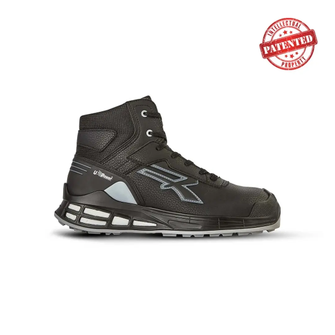 Upower Caleb S ESD Calzado de Seguridad - Talla 35 - Empeine de Microfibra Hidrofuga, Puntera AirToe Aluminium, Sistema Antiperforacion - Color Negro 1