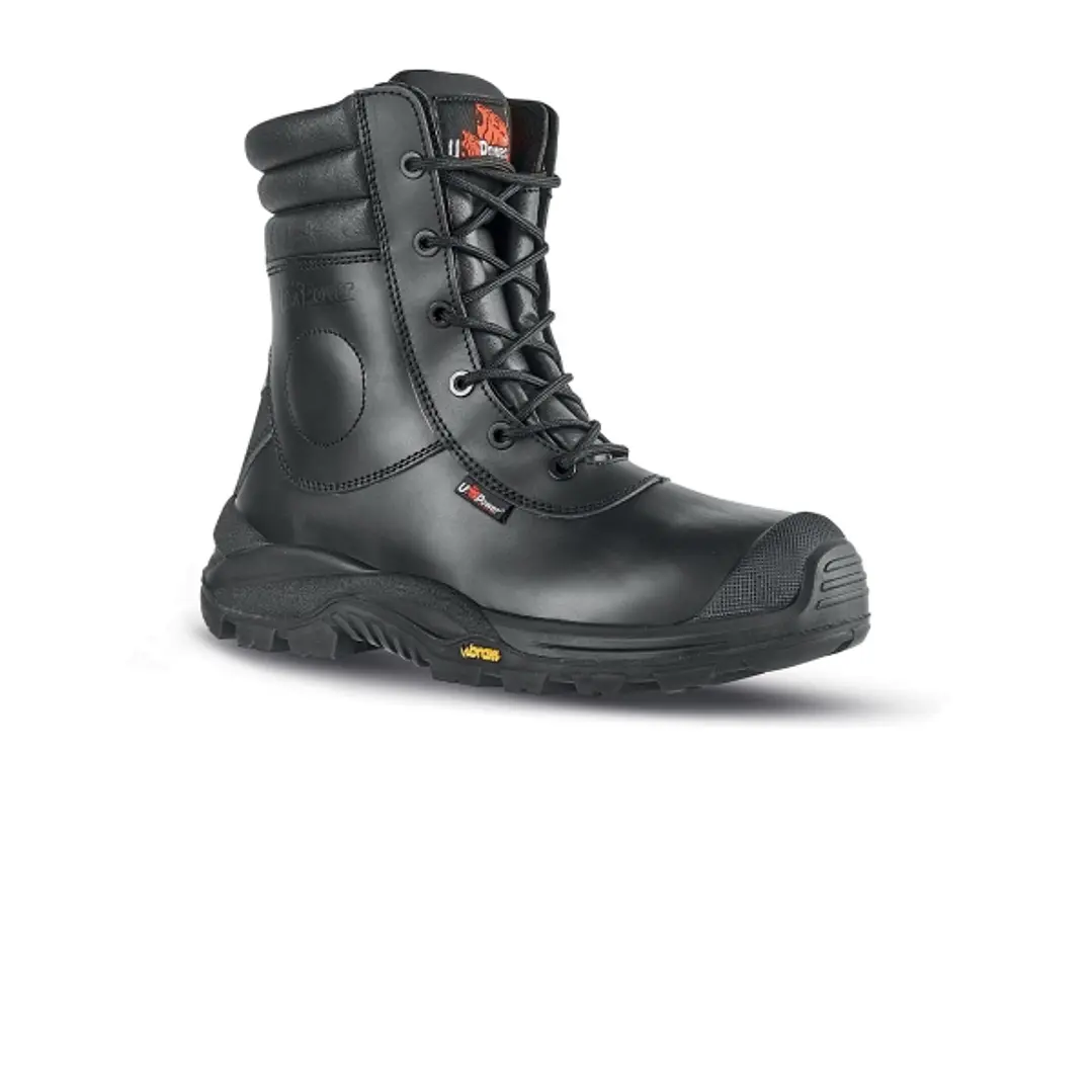 Upower Leopard UK S Botas de Seguridad - Talla 38 - Empeine Piel Hidrofugo, Puntal Composite, Antiperforacion, Antideslizante, Suela PU VIBRAM, Protec 1