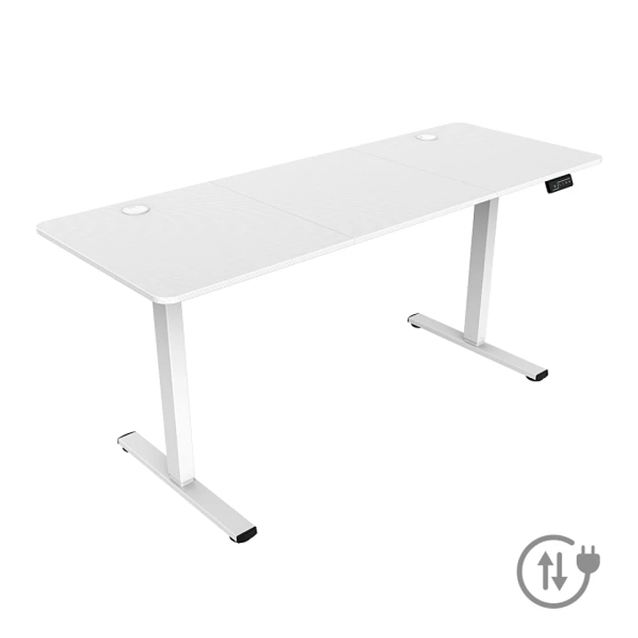 Mars Gaming MGD-ERGOPRO160 Mesa Gaming Motorizada - Altura Regulable hasta 118cm - Soportes Auriculares y Bebidas - Gestion de Cables - Estructura Ace 1