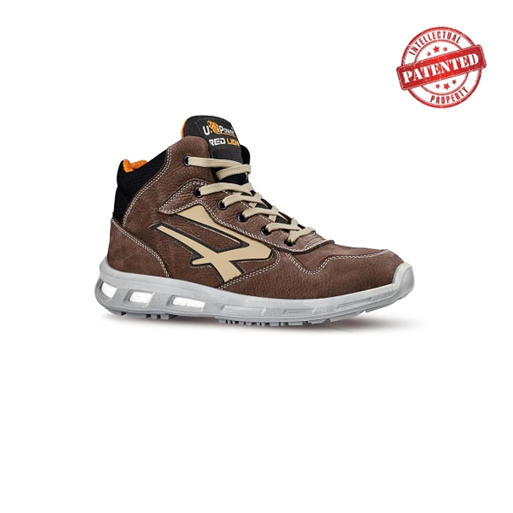 Upower Carter S ESD Calzado de Seguridad Altos - Talla 47 - Cuero Nubuck Resistente, Puntera de Aluminio, Hidrofugos, Antiarrugas, Antideslizantes, Pr 1