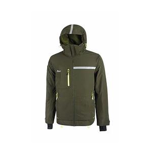Upower Wink Chaqueta de Trabajo de Invierno - Talla S - Acolchado de Grafeno, Impermeable, Capucha Fija Regulable, Multibolsillos, Detalles Reflectant
