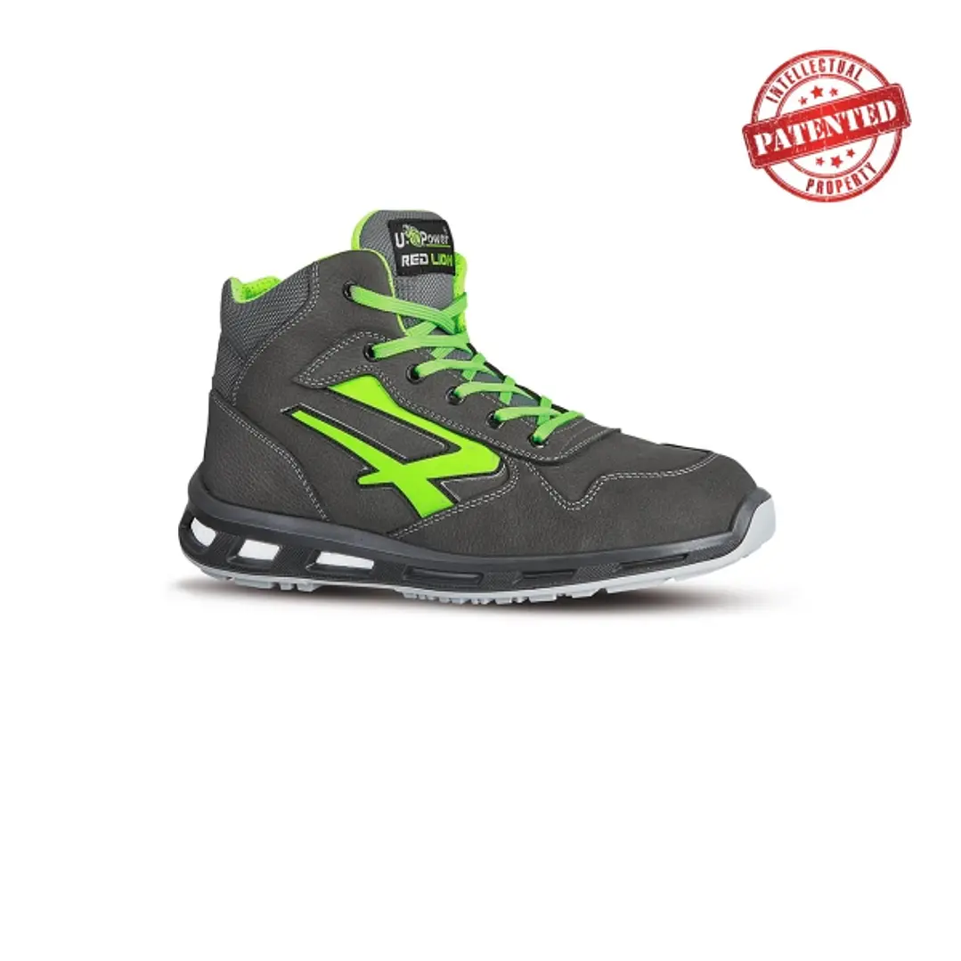 Upower Hummer S ESD Calzado de Seguridad Altos - Talla 45 - Cuero Nubuck Resistente, Puntera de Aluminio, Hidrofugos, Antiarrugas, Suela Antideslizant 1