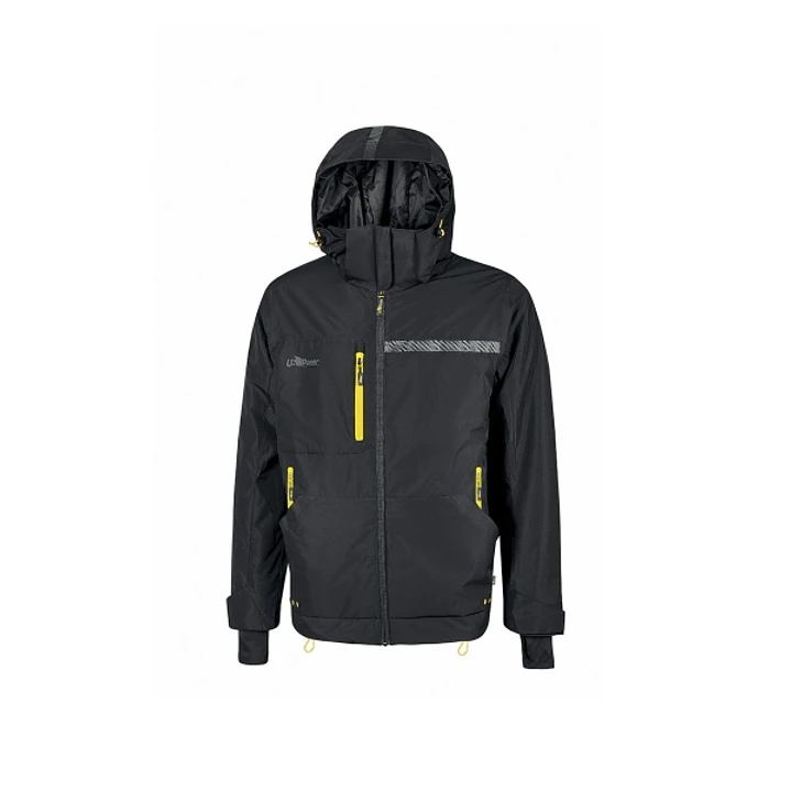 Upower Wink Chaqueta de Trabajo de Invierno - Talla 5XL - Acolchado de Grafeno, Impermeable, Capucha Fija Regulable, Multibolsillos, Detalles Reflecta 1