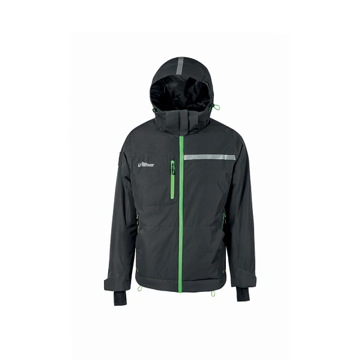 Upower Wink Chaqueta de Trabajo de Invierno - Talla 4XL - Acolchado de Grafeno, Impermeable, Capucha Fija Regulable, Multibolsillos, Detalles Reflecta 1