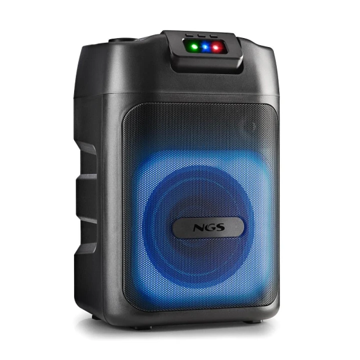 NGS Wild Club Altavoz Portatil 80W TWS Bluetooth 5.2 - Iluminacion Laser al Ritmo de la Musica - USB, TF y Aux In - Autonomia hasta 6h - Color Negro 1