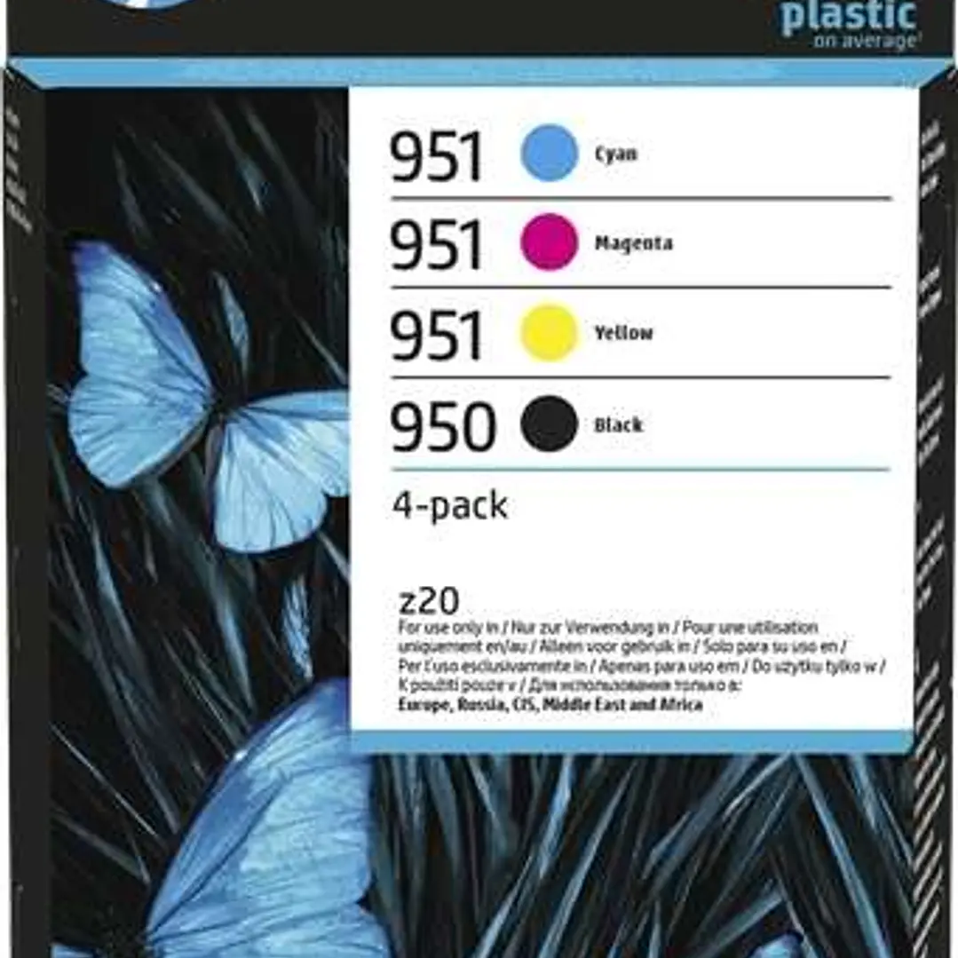 HP 950 + 951 Pack de 4 Cartuchos de Tinta Originales - 6ZC65AE 1