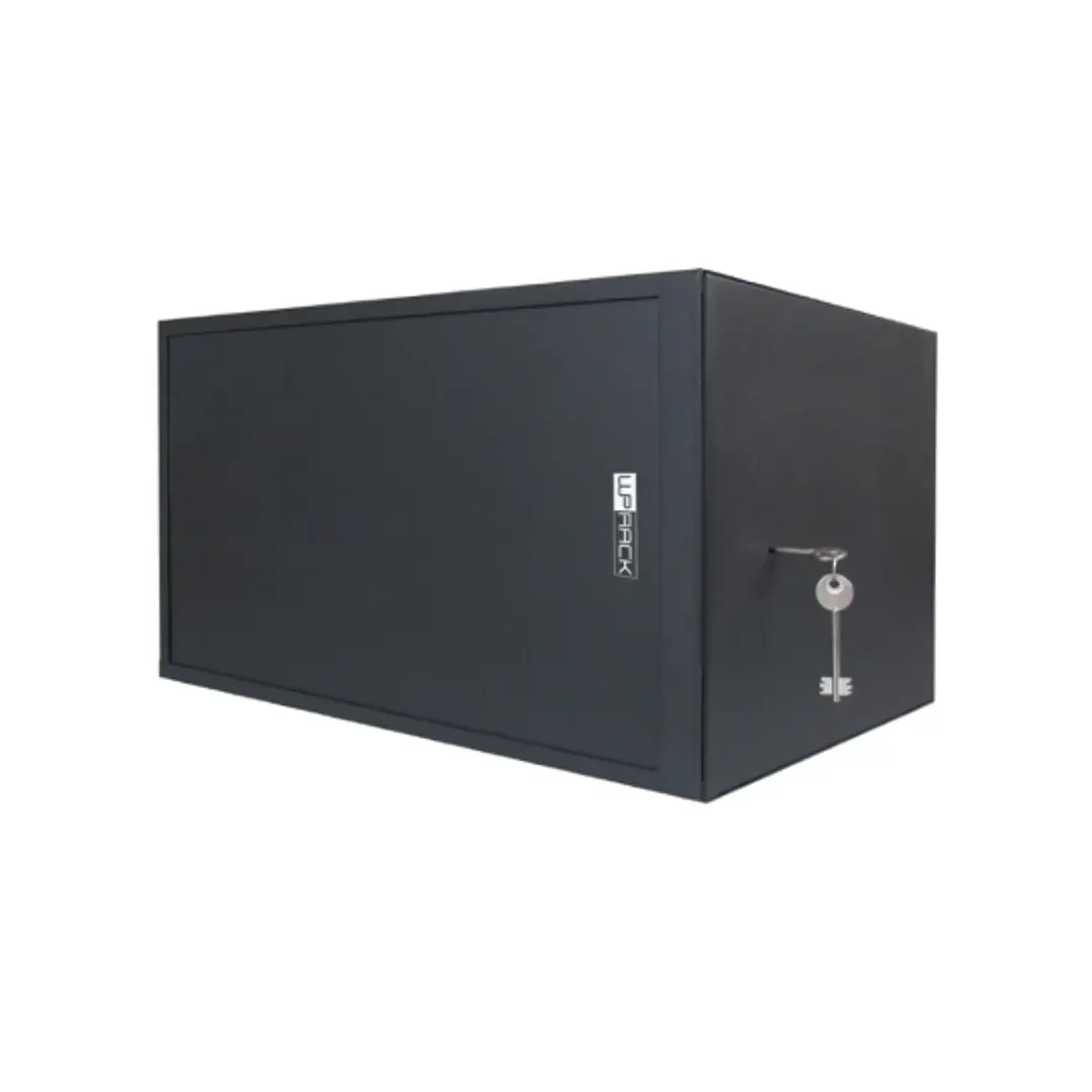 WP RWS-06506-B Armario Mural de Seguridad 6U - Puerta Corrediza - Antirrobo Clase RC4 - 560x600x400mm - Color Negro 1