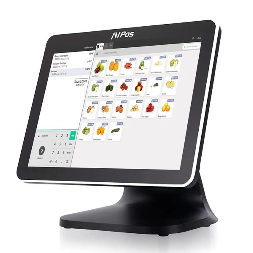 AVPos TPV K5000 Aluminio 15 Tactil - i7 - 8gb Memoria - SSD 128gb - VGA y HDMI - Color Negro 1