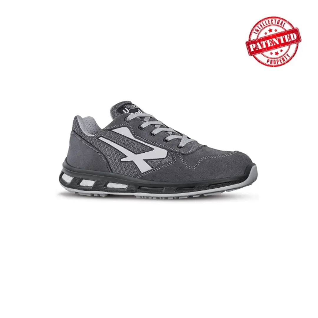 Upower Push S ESD Calzado de Seguridad Bajos - Talla 45 - Parte Superior de Nailon Ultraflexible y Gamuza Suave, Puntera de Aluminio, Suela Antidesliz 1