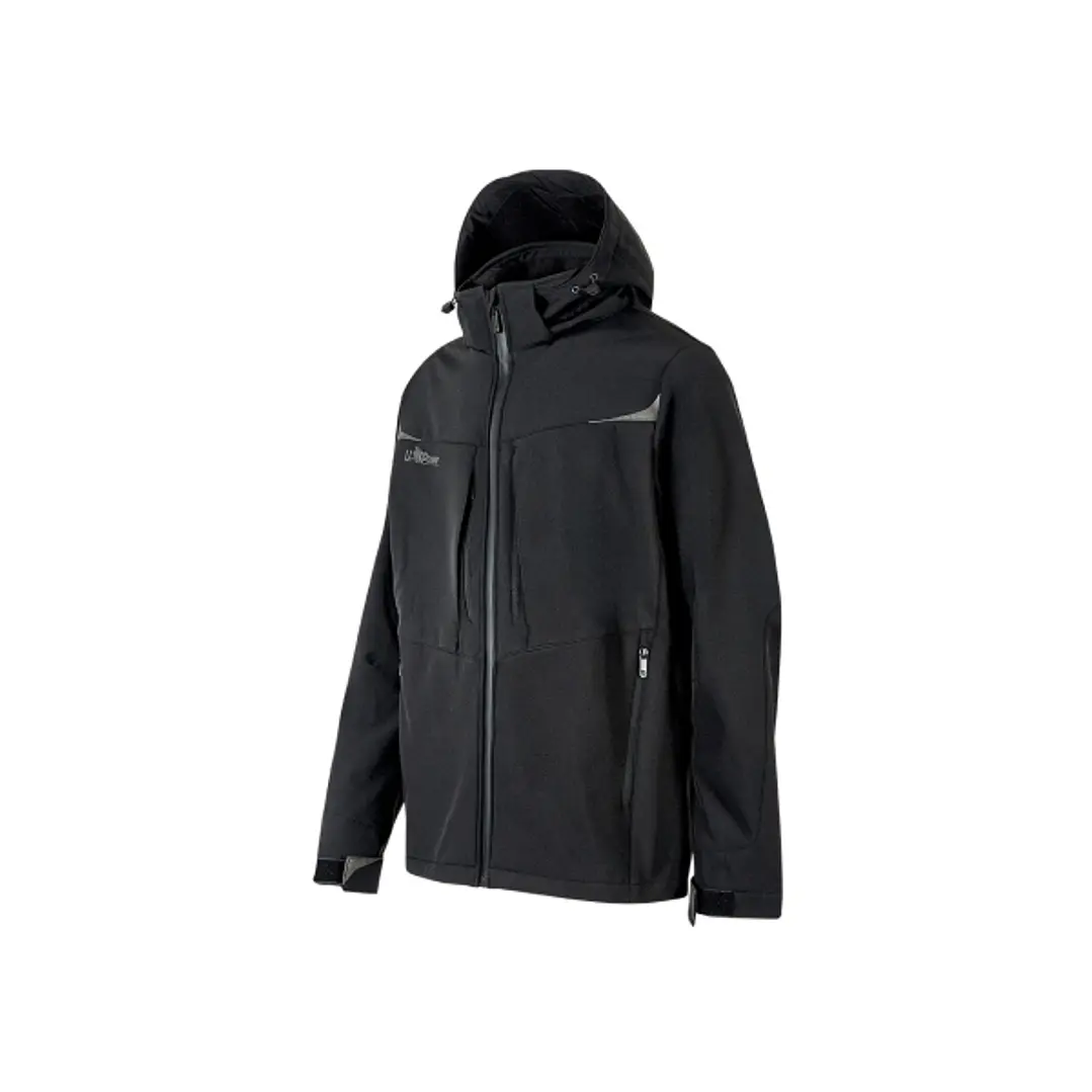 Upower Verve Chaqueta Tecnica Softshell - Talla 4XL - Interior Micro-Fleece con Grafeno, Capucha Desmontable, Repelente al Agua, Detalles Reflectantes 1