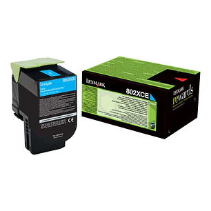 Lexmark CX510 Cyan Cartucho de Toner Original - 80C2XC0/80C2XCE/80C0X20/802XC