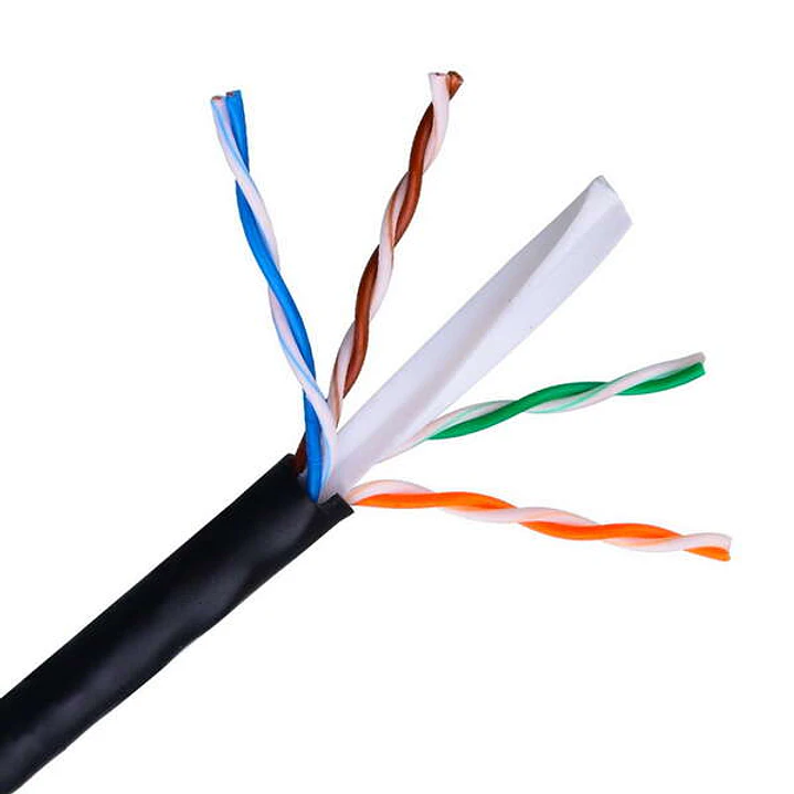 Aisens Bobina de Cable de Red Exterior Impermeable RJ45 Cat.6 UTP Rigido AWG24 - 305m - 100% Cobre para la Instalacion - Resistente a Rayos Ultraviole 1