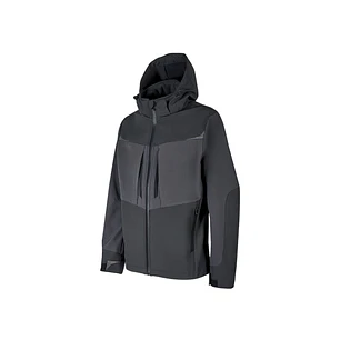 Upower Verve Chaqueta Tecnica - Talla 2XL - Softshell Resistente, Interior Micro-Fleece con Grafeno, Capucha Desmontable, Repelente a Liquidos, Cremal
