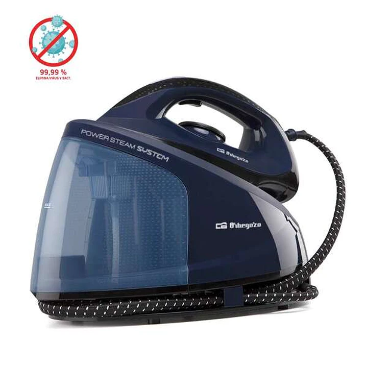 Orbegozo VP 8550 Centro de Planchado Profesional Potencia de 2400W - Deposito XL de 1.2L - Suela de Teflon Antideslizante - Vapor Continuo de 100 Mg/M 1