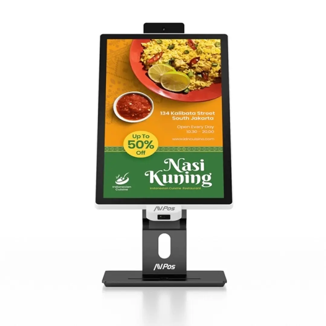 AVPos Kiosko Autoservicio Sobremesa CD22 - 22 Pulgadas Tactil - I3 10th - 8GB Memoria - SSD 256GB - Escaner 2D - WIFI - Color Negro 1