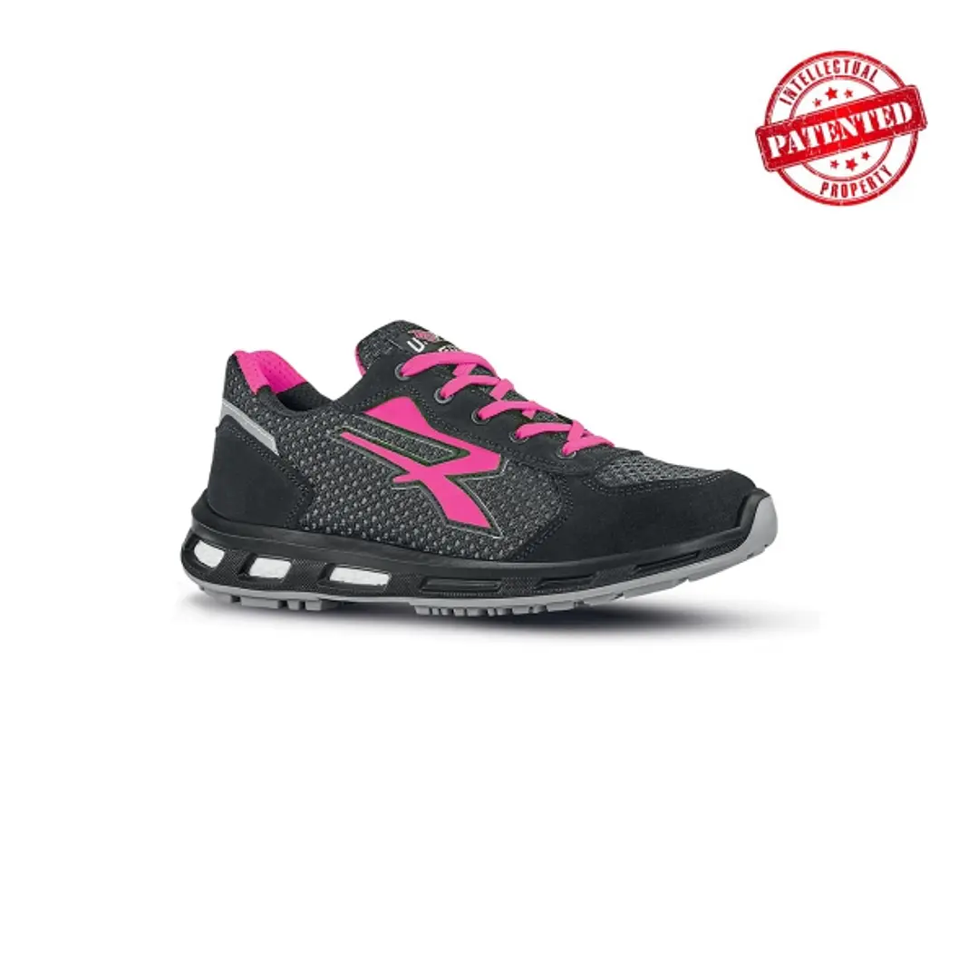 Upower Caeli O ESD Calzado de Seguridad Bajos - Talla 40 - Parte Superior de Nailon Ultraflexible y Gamuza Suave, Antiarrugas, Antideslizante, Suela d 1