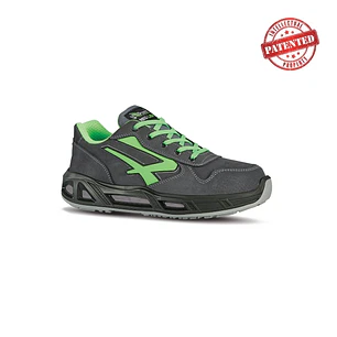 Upower Yoda Carpet S ESD Calzado de Seguridad Bajos - Talla 43 - Cuero Nubuck, Puntera de Aluminio, Hidrofugos, Antiarrugas, Antideslizantes, Protecci