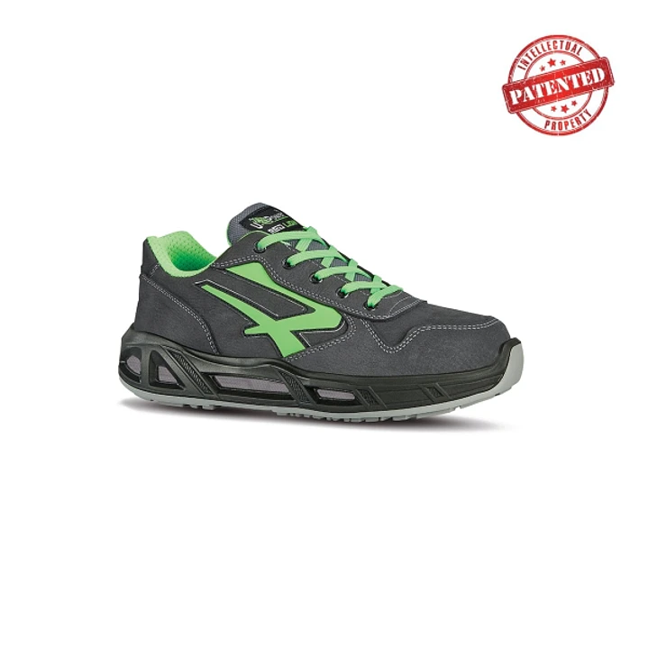 Upower Yoda Carpet S ESD Calzado de Seguridad Bajos - Talla 43 - Cuero Nubuck, Puntera de Aluminio, Hidrofugos, Antiarrugas, Antideslizantes, Protecci 1