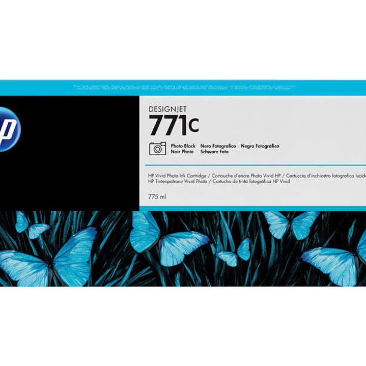 HP 771C Negro Photo Cartucho de Tinta Original - B6Y13A 1