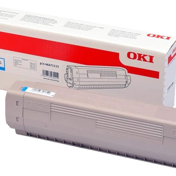 OKI C813 Cyan Cartucho de Toner Original - 46471115 1