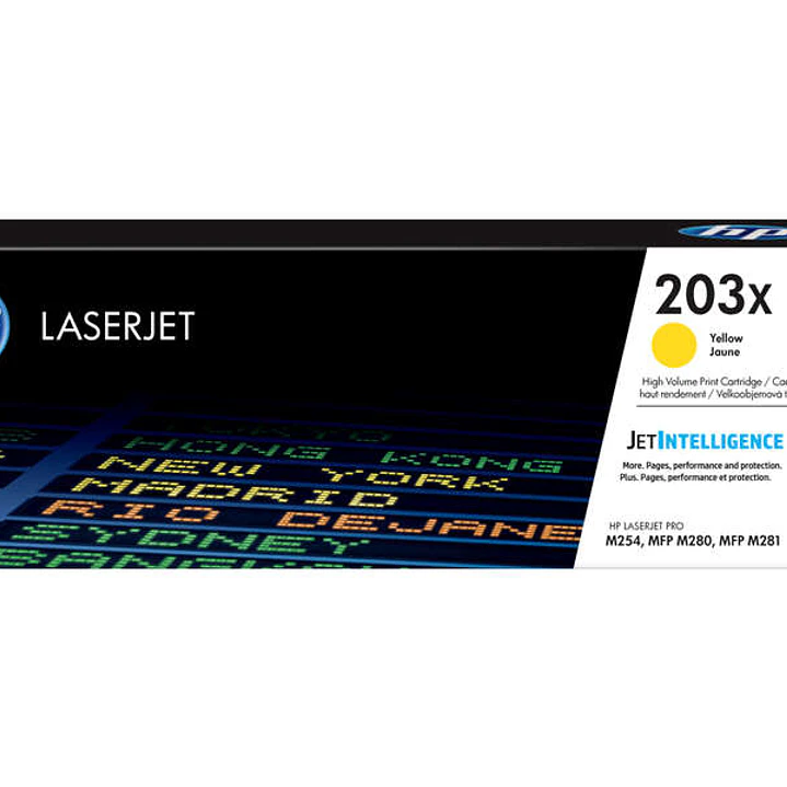 HP CF542X Amarillo Cartucho de Toner Original - 203X 1