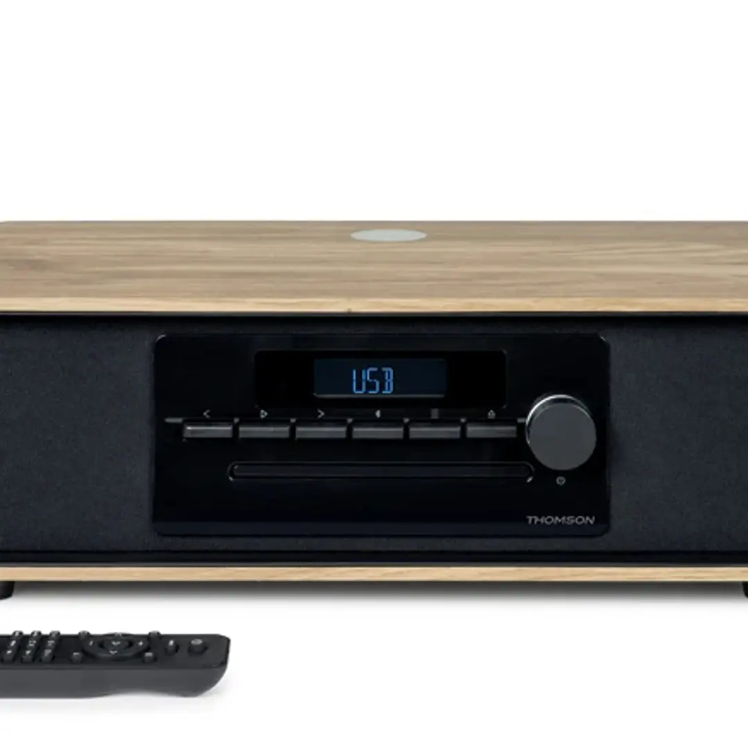 Thomson MIC300IBT Micro Cadena 60W Bluetooth 5.0 - Reproductor de CD, Radio FM, Reproductor USB (MP3) - Funcion de Carga Inalmbrica - Mando a Distanci 1