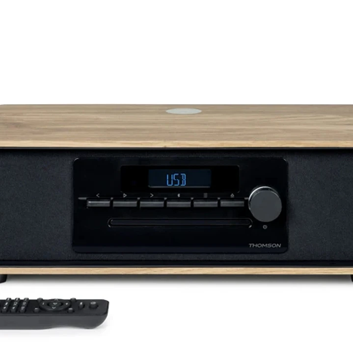 Thomson MIC300IBT Micro Cadena 60W Bluetooth 5.0 - Reproductor de CD, Radio FM, Reproductor USB (MP3) - Funcion de Carga Inalmbrica - Mando a Distanci 1