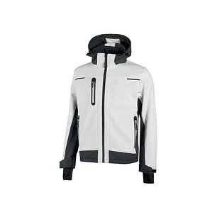 Upower Space Chaqueta Softshell Impermeable - Talla 5XL - Transpirable, a Prueba de Viento, Forro Micropolar, Capucha Desmontable, Bolsillos Avanzados