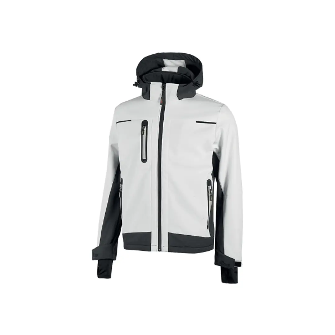 Upower Space Chaqueta Softshell Impermeable - Talla 5XL - Transpirable, a Prueba de Viento, Forro Micropolar, Capucha Desmontable, Bolsillos Avanzados 1