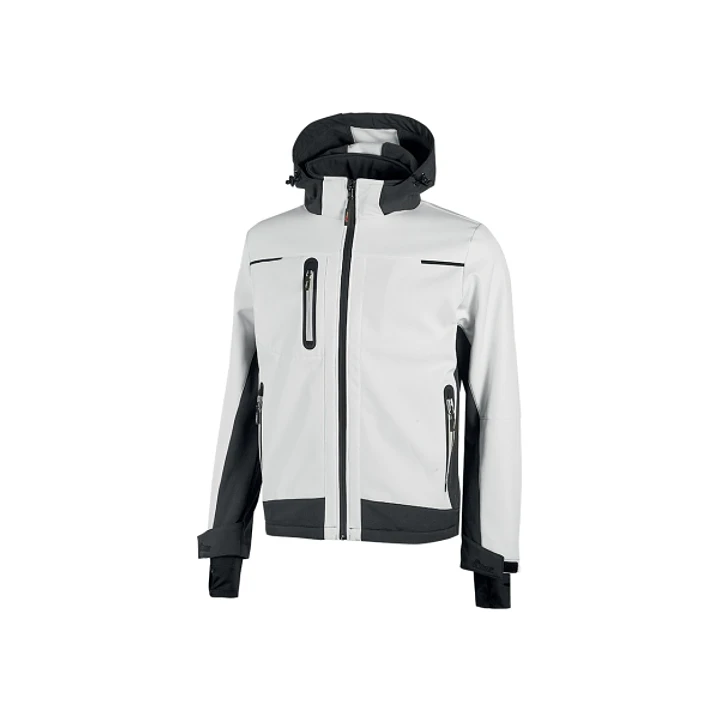 Upower Space Chaqueta Softshell Impermeable - Talla 4XL - Transpirable, a Prueba de Viento, Forro Micropolar, Capucha Desmontable, Bolsillos Avanzados 1