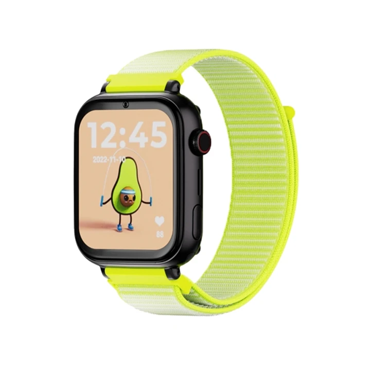 Savefamily Reloj Inteligente Smartwatch Infantil SaveWatch Plus con GPS y Llamada - IP67 - Boton SOS - Carcasa Negra - Correa Tela Fluor 1