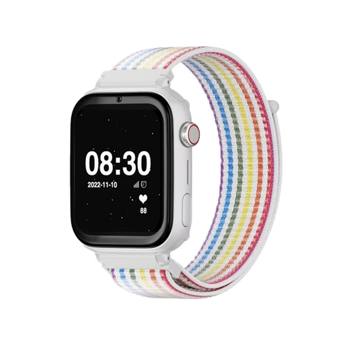 Savefamily Reloj Inteligente Smartwatch Infantil SaveWatch Plus con GPS y Llamada - IP67 - Boton SOS - Carcasa Blanca - Correa Tela Unicornio 1