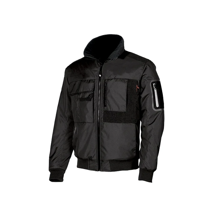 Upower Mate Bomber de Trabajo con Mangas Desmontables - Talla M - Impermeable, Interior de Microfibra, Bolsillos con Tecnologia Avanzada, Refuerzos An 1
