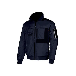 Upower Mate Bomber de Trabajo con Mangas Desmontables - Talla M - Impermeable, Interior de Microfibra, Bolsillos con Solapa y Velcro, Refuerzos Anti-D
