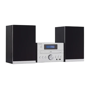 Thomson MIC122BT Micro Cadena Bluetooth - Reproductor de CD y Radio FM - Potencia Musical 50W - Tecnologia Bass Boost - Mando a Distancia - Color Plat