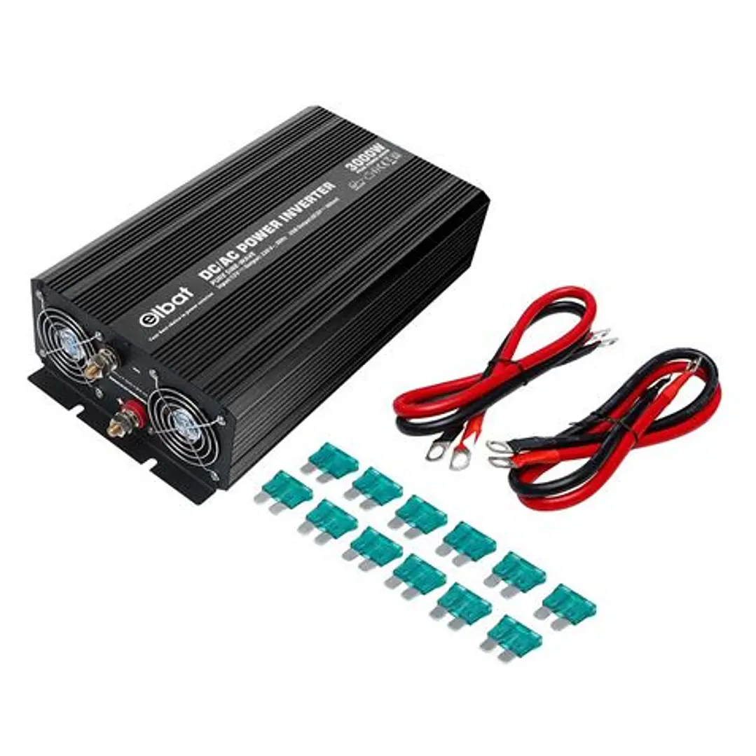 Elbat Convertidor de Corriente Onda Pura 3000W - Color Negro 1