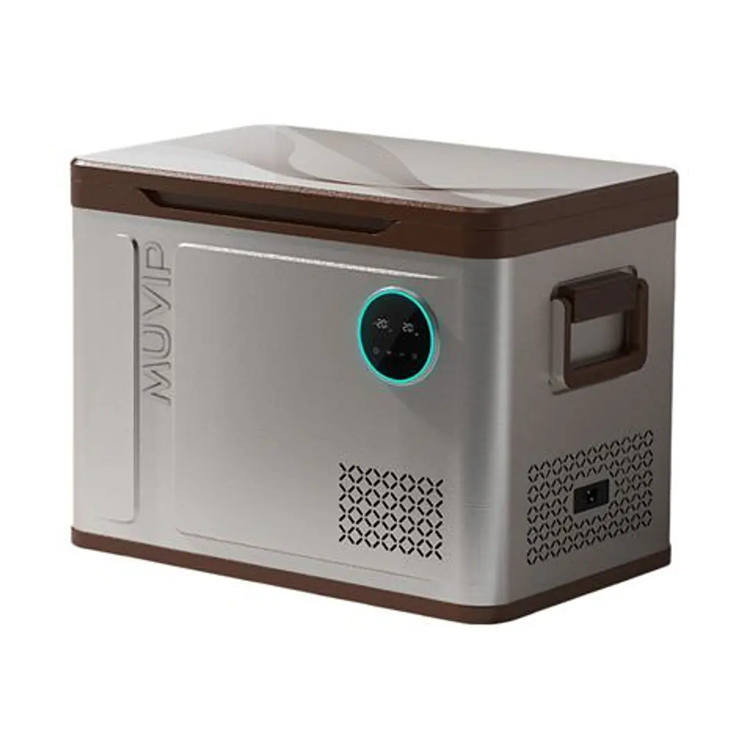 Muvip Nevera Compresor Portatil 41 Litros - Temperatura entre -20º/+20º - 60W - Doble Zona - Asas de Transporte - Compresor silencioso - Color Plata/M 1