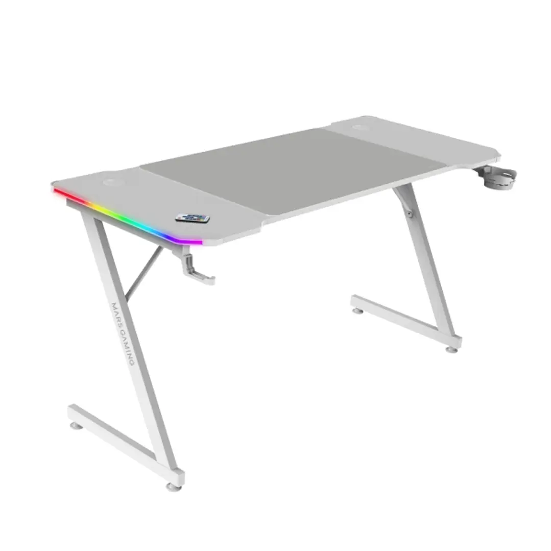 Mars Gaming MGD-X140RGB Mesa Gaming - Iluminacion ARGB con Mando - Soportes Auriculares y Bebidas - Alfombrilla XXL - Estructura Acero - 140x60x1.5cm  1
