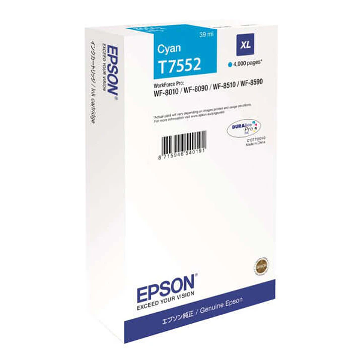 Epson T7552 Cyan Cartucho de Tinta Original - C13T755240/C13T75524N 1