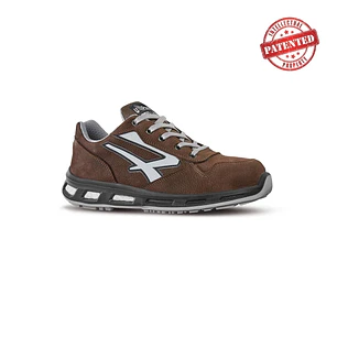 Upower Tiki S ESD Calzado de Seguridad Bajos - Talla 48 - Cuero Nubuck Resistente, Puntera de Aluminio, Hidrofugos, Antiarrugas, Suela Antideslizante,